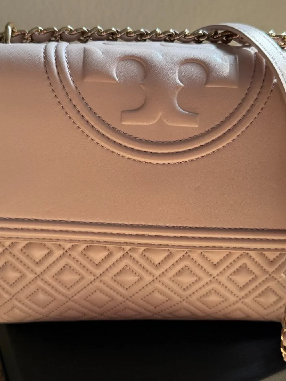 Tory Burch Fleming Cream/Beige Convertible Bag and Wallet
